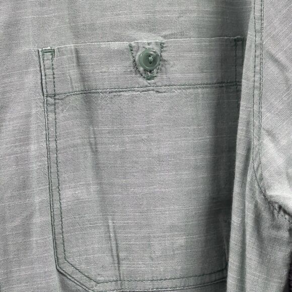 Mossimo Supply Button Down Shirt Mens Large Green Long Sleeve Cotton  Casual - Picture 5 of 12